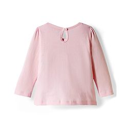 Babyhug 100% Cotton Knit Full Sleeves T-Shirts With Floral & Polka Dot Print Pack of 3 - Pink Peach & Navy Blue