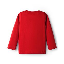 Babyhug Cotton Knit Full Sleeves Night Suit With Animal Print - Maroon