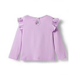 Babyhug 100% Cotton Knit Full Sleeves T-Shirts with Sweet Little Princess & Frill Detailing Pack of 3 - Pink Plum & Navy Blue