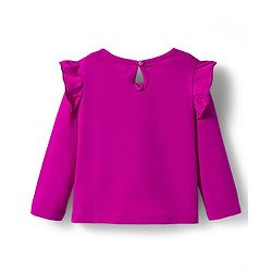 Babyhug 100% Cotton Knit Full Sleeves T-Shirts with Sweet Little Princess & Frill Detailing Pack of 3 - Pink Plum & Navy Blue