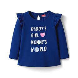 Babyhug 100% Cotton Knit Full Sleeves T-Shirt with Heart & Text Print Pack of 3 - Navy Blue & Pink