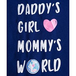 Babyhug 100% Cotton Knit Full Sleeves T-Shirt with Heart & Text Print Pack of 3 - Navy Blue & Pink
