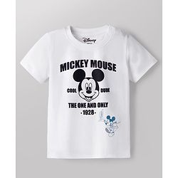 Babyhug Disney Single Jersey Knit Half Sleeves T-Shirt & Joggers Set With Mickey Mouse Graphic - White