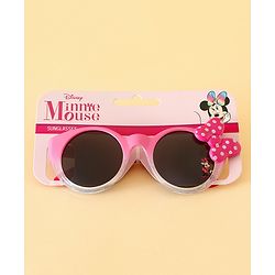 Babyhug Free Size Round Sunglasses With Bow Applique - Pink