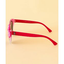 Babyhug Free Size Round Sunglasses With Bow Applique - Pink