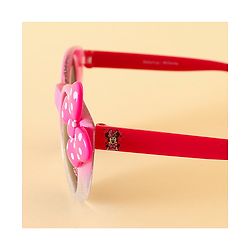 Babyhug Free Size Round Sunglasses With Bow Applique - Pink
