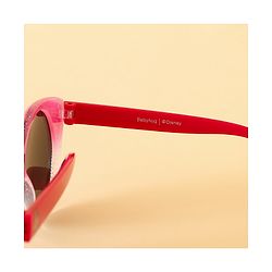 Babyhug Free Size Round Sunglasses With Bow Applique - Pink