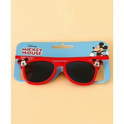 Babyhug Sunglasses With Mickey Mouse Print & Applique - Red