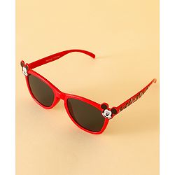 Babyhug Sunglasses With Mickey Mouse Print & Applique - Red