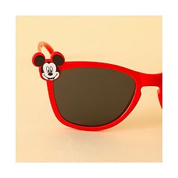 Babyhug Sunglasses With Mickey Mouse Print & Applique - Red