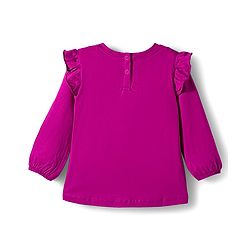 Babyhug 100% Cotton Knit Full Sleeves T-Shirt with Daddys Little Butterfly Text Print - Fuchsia