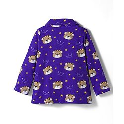 Babyhug Cotton Knit Full Sleeves Co-ords Night Suit With Animal Print - Navy Blue