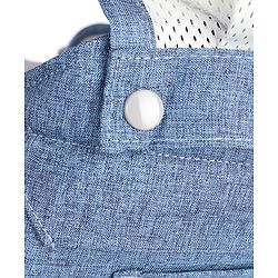 Babyhug Harmony 9-in-1 Ergonomic Baby Carrier with Hip Seat - Denim| Breathable Mesh Fabric| Detachable Hood| Soft Padded Straps| Storage Pocket| 9 carrying positions for babies up to 15 kg| 3 months+