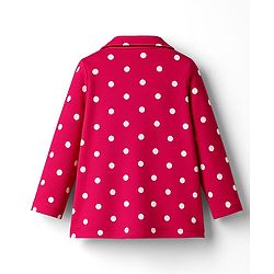 Babyhug Cotton Knit Full Sleeves Co-ord Night Suit With Polka Dot Print - Dark Pink