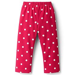 Babyhug Cotton Knit Full Sleeves Co-ord Night Suit With Polka Dot Print - Dark Pink