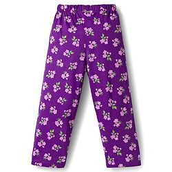Babyhug Cotton Knit Full Sleeves Co-ord Night Suit With Floral Print - Purple