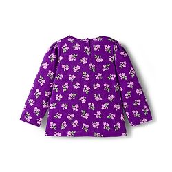 Babyhug Cotton Knit Full Sleeves Co-ord Night Suit With Floral Print - Purple