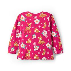 Babyhug Cotton Knit Full Sleeves Co-ords Night Suit With Floral Print - Dark Pink