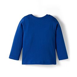 Babyhug Cotton Knit Full Sleeves Night Suit With Animal Print - Royal Blue