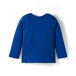 Babyhug Cotton Knit Full Sleeves Night Suit With Animal Print - Royal Blue
