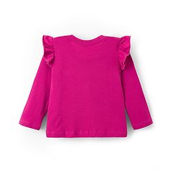 Babyhug Cotton Knit Full Sleeves Night Suit With Floral Print - Pink