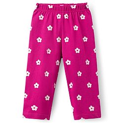 Babyhug Cotton Knit Full Sleeves Night Suit With Floral Print - Pink