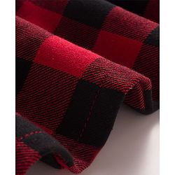 Babyhug Cotton Knit Full Sleeves Checks Printed Frock With Inner Tee & Leggings - Maroon & White