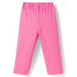 Babyhug Cotton Knit Full Sleeves Night Suit With Animal Print - Pink & Green