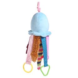 Babyhug 30 cm Octopus Activity Soft Toy  with Spring Action Pull String | Teether, Crinkle Sound Ribbon, Multi-Texture Sensory Strings | Hanging Design for Stroller/Crib | BIS Certified