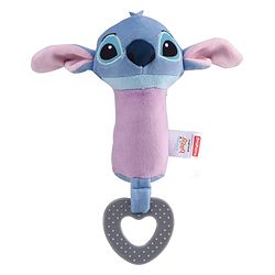 Babyhug Disney Stitch Soft Rattle Toy with Squeeze Sound & Teether| Plush Easy-Grip Sensory Toy for Babies| Supports Teething, Fine Motor Skills & Early Development| BIS Certified