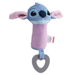Babyhug Disney Stitch Soft Rattle Toy with Squeeze Sound & Teether| Plush Easy-Grip Sensory Toy for Babies| Supports Teething, Fine Motor Skills & Early Development| BIS Certified