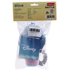 Babyhug Disney Stitch Soft Rattle Toy with Squeeze Sound & Teether| Plush Easy-Grip Sensory Toy for Babies| Supports Teething, Fine Motor Skills & Early Development| BIS Certified