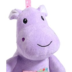 Babyhug Height 22.5 cm Hippo Activity Plush Toy with Teether Legs, Crinkle Fabric & Squeeze Ball - Purple | Soft Sensory Toy for Babies | Non-Toxic Cuddly Soft Toy | Ideal Gift for Infants