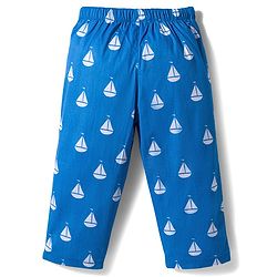 Babyhug Cotton Woven Full Sleeves Co-ords Night Suit With Boat Print - Blue