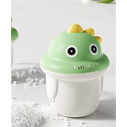 Babyhug Baby Bath Rinse Cup with Soft Water Flow - Green| Shampoo Washing Mug for Kids| Cute Animal Design| Ergonomic Handle