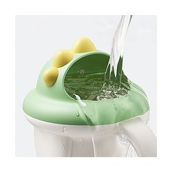 Babyhug Baby Bath Rinse Cup with Soft Water Flow - Green| Shampoo Washing Mug for Kids| Cute Animal Design| Ergonomic Handle
