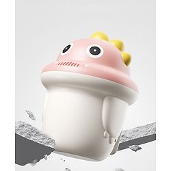Babyhug Baby Bath Rinse Cup with Soft Water Flow - Green| Shampoo Washing Mug for Kids| Cute Animal Design| Ergonomic Handle