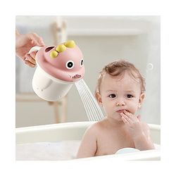 Babyhug Baby Bath Rinse Cup with Soft Water Flow - Green| Shampoo Washing Mug for Kids| Cute Animal Design| Ergonomic Handle