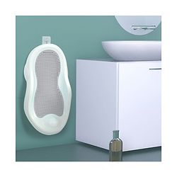 Babyhug Baby Bather with Soft Mesh Seat - Grey| Ergonomic Bath Support for Infants| Non-Slip Stable Design for Safe & Comfortable Bathing| Lightweight & Easy to Clean| New Born Gifting Option