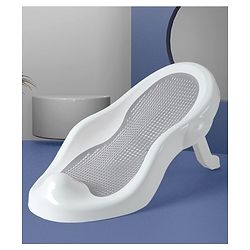 Babyhug Baby Bather with Soft Mesh Seat - Grey| Ergonomic Bath Support for Infants| Non-Slip Stable Design for Safe & Comfortable Bathing| Lightweight & Easy to Clean| New Born Gifting Option