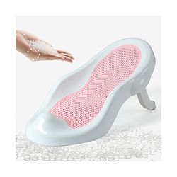 Babyhug Baby Bather with Soft Mesh Seat - Grey| Ergonomic Bath Support for Infants| Non-Slip Stable Design for Safe & Comfortable Bathing| Lightweight & Easy to Clean| New Born Gifting Option