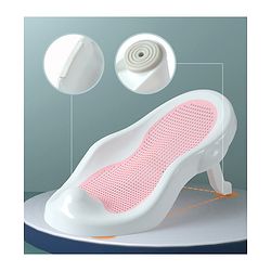 Babyhug Baby Bather with Soft Mesh Seat - Grey| Ergonomic Bath Support for Infants| Non-Slip Stable Design for Safe & Comfortable Bathing| Lightweight & Easy to Clean| New Born Gifting Option