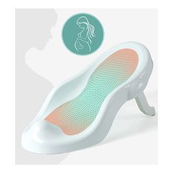 Babyhug Baby Bather with Soft Mesh Seat - Grey| Ergonomic Bath Support for Infants| Non-Slip Stable Design for Safe & Comfortable Bathing| Lightweight & Easy to Clean| New Born Gifting Option