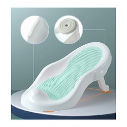 Babyhug Baby Bather with Soft Mesh Seat - Grey| Ergonomic Bath Support for Infants| Non-Slip Stable Design for Safe & Comfortable Bathing| Lightweight & Easy to Clean| New Born Gifting Option