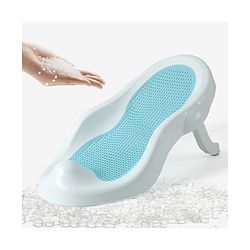 Babyhug Baby Bather with Soft Mesh Seat - Grey| Ergonomic Bath Support for Infants| Non-Slip Stable Design for Safe & Comfortable Bathing| Lightweight & Easy to Clean| New Born Gifting Option