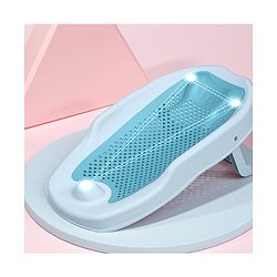 Babyhug Baby Bather with Soft Mesh Seat - Blue| Ergonomic Bath Support for Infants| Non-Slip Stable Design for Safe & Comfortable Bathing| Lightweight & Easy to Clean| New Born Gifting Option