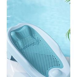 Babyhug Baby Bather with Soft Mesh Seat - Blue| Ergonomic Bath Support for Infants| Non-Slip Stable Design for Safe & Comfortable Bathing| Lightweight & Easy to Clean| New Born Gifting Option