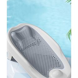Babyhug Baby Bather with Soft Mesh Seat - Blue| Ergonomic Bath Support for Infants| Non-Slip Stable Design for Safe & Comfortable Bathing| Lightweight & Easy to Clean| New Born Gifting Option