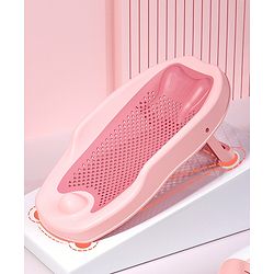 Babyhug Baby Bather with Soft Mesh Seat - Blue| Ergonomic Bath Support for Infants| Non-Slip Stable Design for Safe & Comfortable Bathing| Lightweight & Easy to Clean| New Born Gifting Option