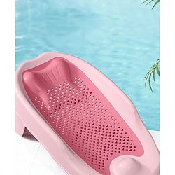 Babyhug Baby Bather with Soft Mesh Seat - Blue| Ergonomic Bath Support for Infants| Non-Slip Stable Design for Safe & Comfortable Bathing| Lightweight & Easy to Clean| New Born Gifting Option